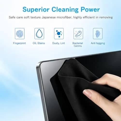 MUBUY-GOL 2 Pack Microfiber Cleaning Cloth 13" | Screen & Keyboard Protector for MacBook & Laptop thumbnail 3
