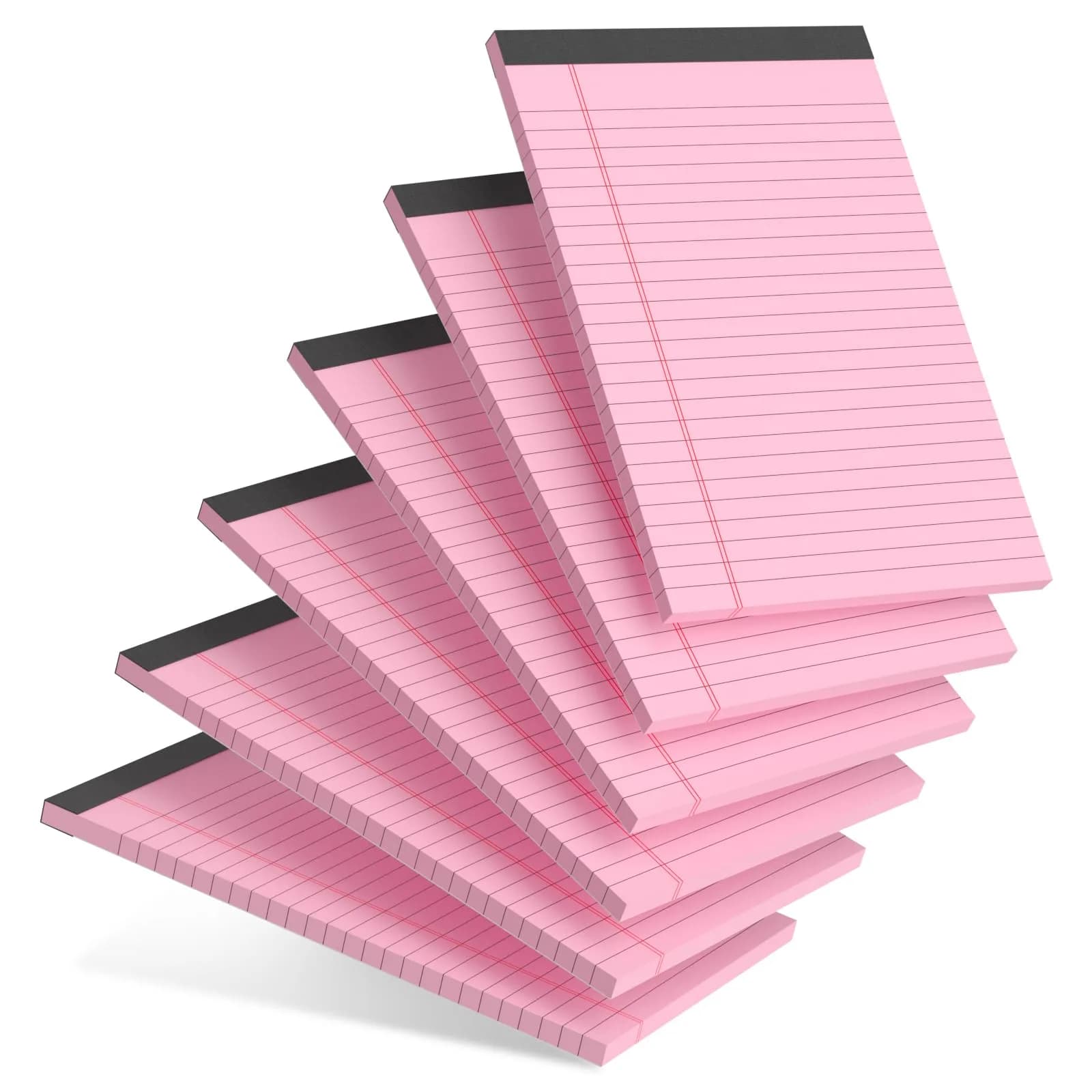 AILZFEI Pink Legal Pads 5x8 Inch (180 Pages Total) | College Ruled Writing Pads for Students & Professionals