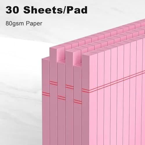 AILZFEI Pink Legal Pads 5x8 Inch (180 Pages Total) | College Ruled Writing Pads for Students & Professionals thumbnail 3