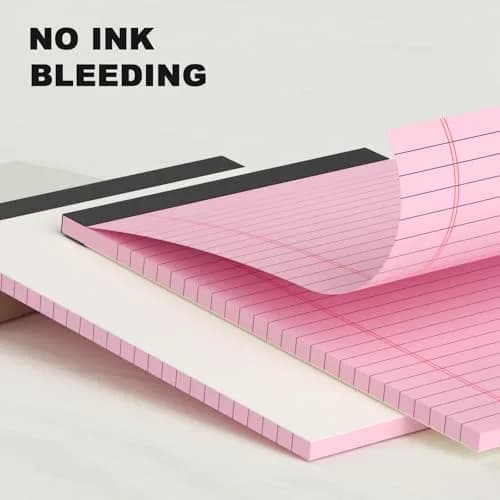 AILZFEI Pink Legal Pads 5x8 Inch (180 Pages Total) | College Ruled Writing Pads for Students & Professionals thumbnail 4
