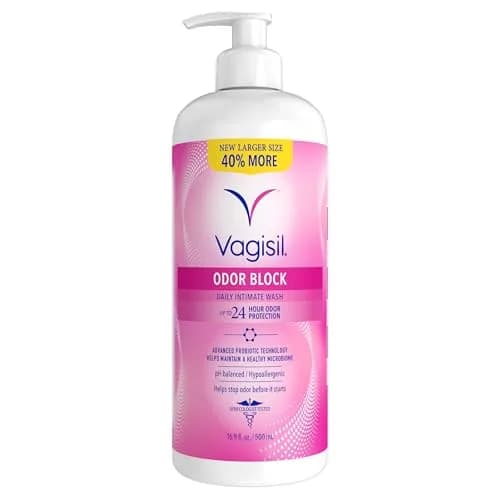 Vagisil Odor Block Feminine Wash 499 ml (16.9 Fl Oz) | Gynecologist Tested for Daily Hygiene thumbnail 1