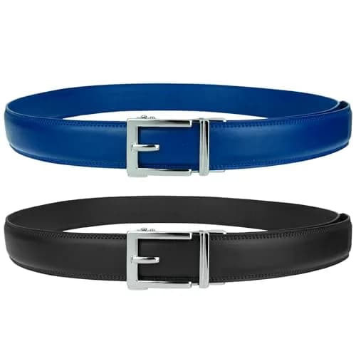 Gelante Ratchet Belt for men, Leather 1.3'' Adjustable Trim to Fit Dress Belt Black Royal | Precise Fit & Removable Buckle thumbnail 3