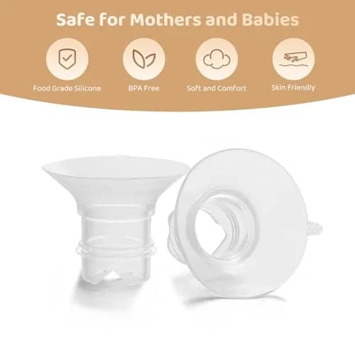 Suniceme 17mm Flange Inserts for 24mm Shields | BPA-Free Silicone, 4-Pack thumbnail 5