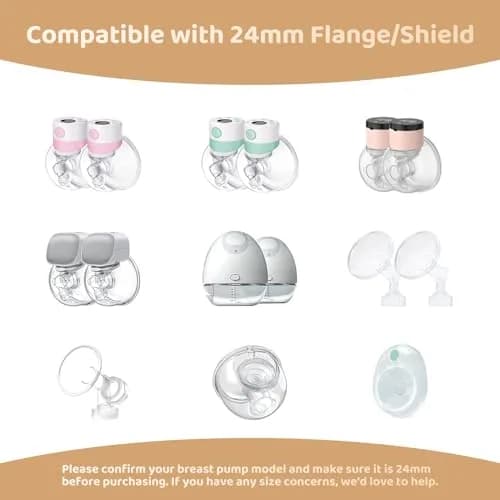 Suniceme 17mm Flange Inserts for 24mm Shields | BPA-Free Silicone, 4-Pack thumbnail 3