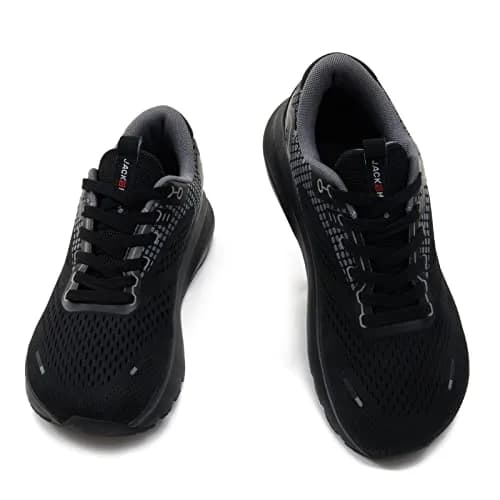 JACKSHIBO Wide Toe Box Shoes Women Arch Support Wide Sneakers for Running Walking Athletic Tennis Orthopedic Plantar Fasciitis Workout with Thick Cushion Zero Drop Sole Width Shoes Black thumbnail 8