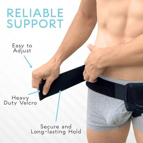 Adamson Hernia Belt for Men - Adjustable Inguinal Support 90-120cm | Discreet Groin Compression thumbnail 6