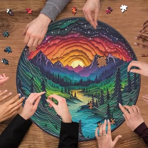 PPuzzling Magic Forest Puzzle 26.6 x 26.6 inches | 1000 Piece Challenging Art Puzzle thumbnail 5