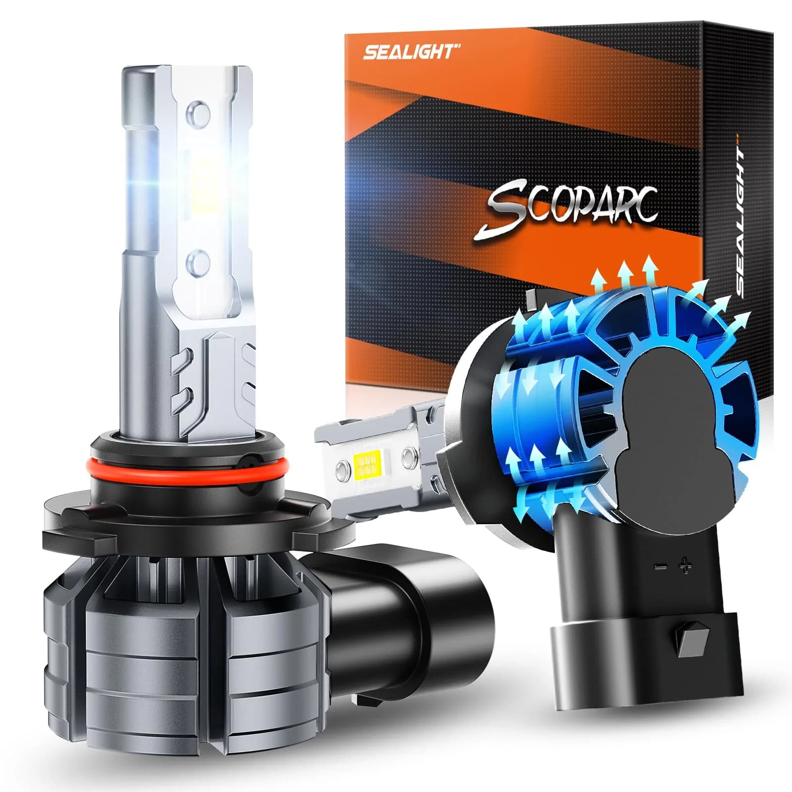 SEALIGHT H10 9145 LED Fog Light Bulbs 12000LM 6500K Cool White (2-Pack)
