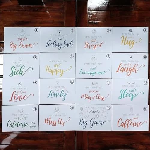 Grurun Open When Envelopes Kit 16pcs (4.8 x 6.8 inches) | College Student Long Distance Relationship Gift thumbnail 3