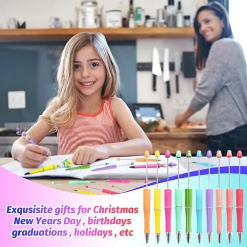 DASTTUIS Beadable Pens Kit 150 Pieces | Creative DIY Craft Set for Students & Teachers thumbnail 5