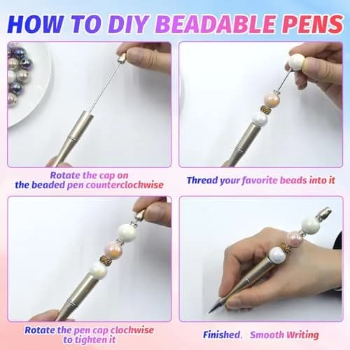 DASTTUIS Beadable Pens Kit 150 Pieces | Creative DIY Craft Set for Students & Teachers thumbnail 3