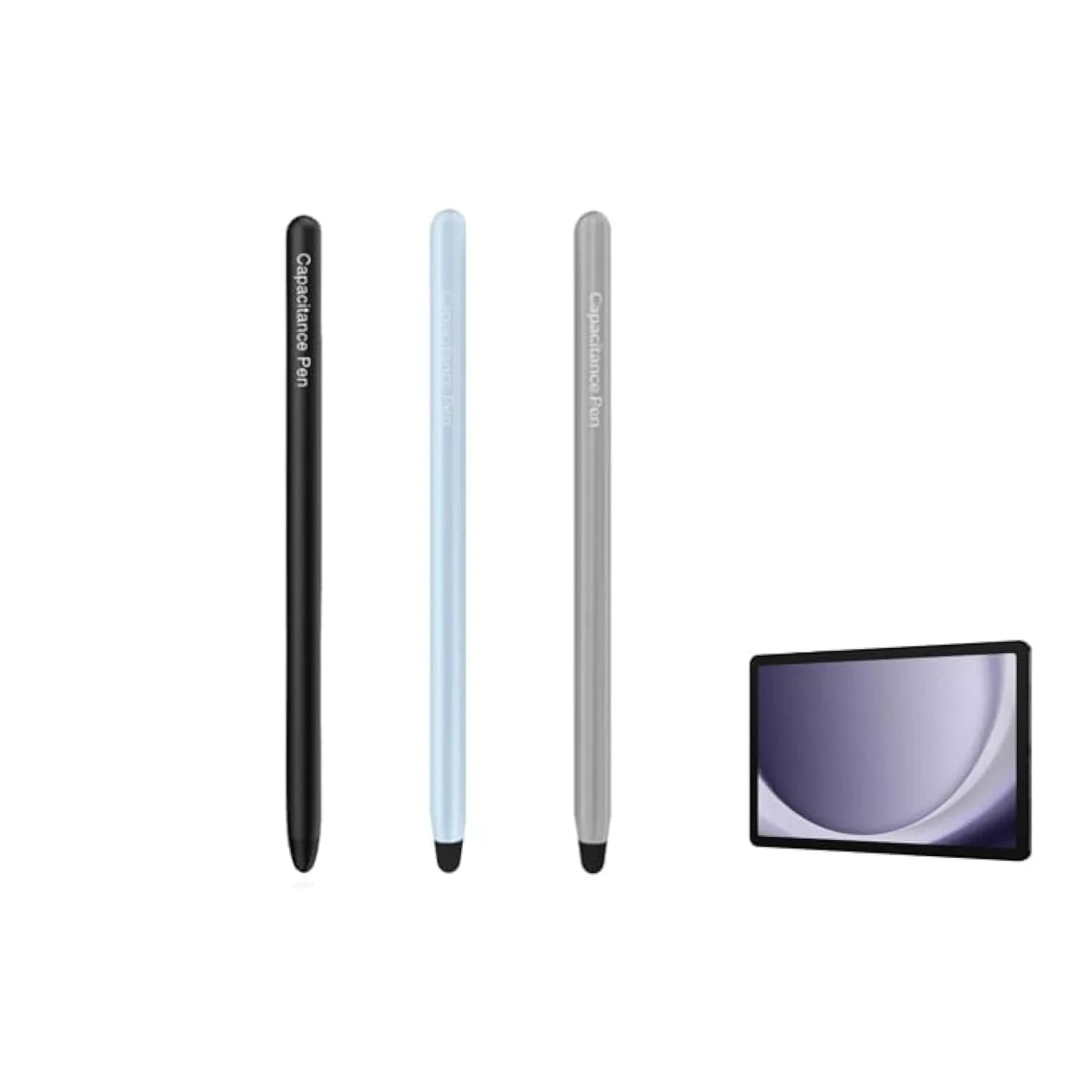 thexxa Universal Stylus Pen for Samsung Galaxy Tab A7/A8/A9 Series & iPad/Android/Microsoft Devices, Gray (1 pcs) — black+blue+gray