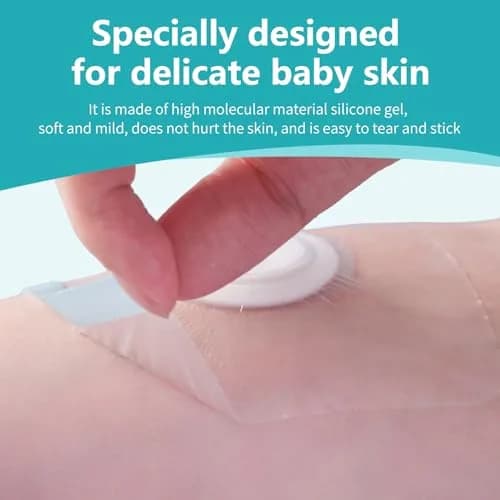 ENLUNTRA Belly Button Shaper Waterproof Cotton Pads 10×10cm | Infant Navel Support thumbnail 5