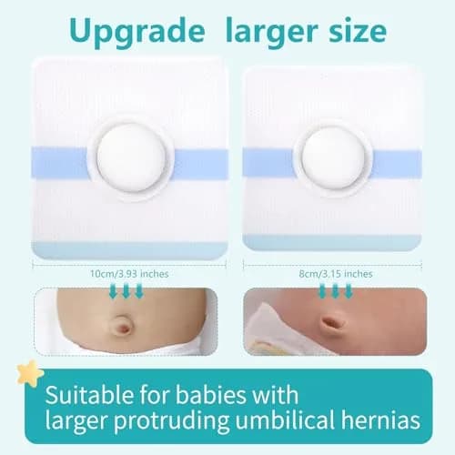 ENLUNTRA Belly Button Shaper Waterproof Cotton Pads 10×10cm | Infant Navel Support thumbnail 8