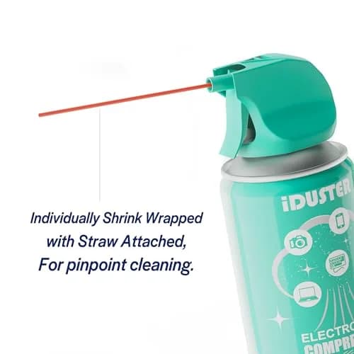 iDuster Compressed Air Duster Spray 10oz (295ml) 3-Pack | Powerful Electronics Cleaning thumbnail 6