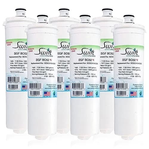 Swift Green Filters SGF-BO52 Rx Compatible Refrigerator Water Filter 6 pack | NSF Certified, 2000-Gallon Capacity, Made in USA thumbnail 1