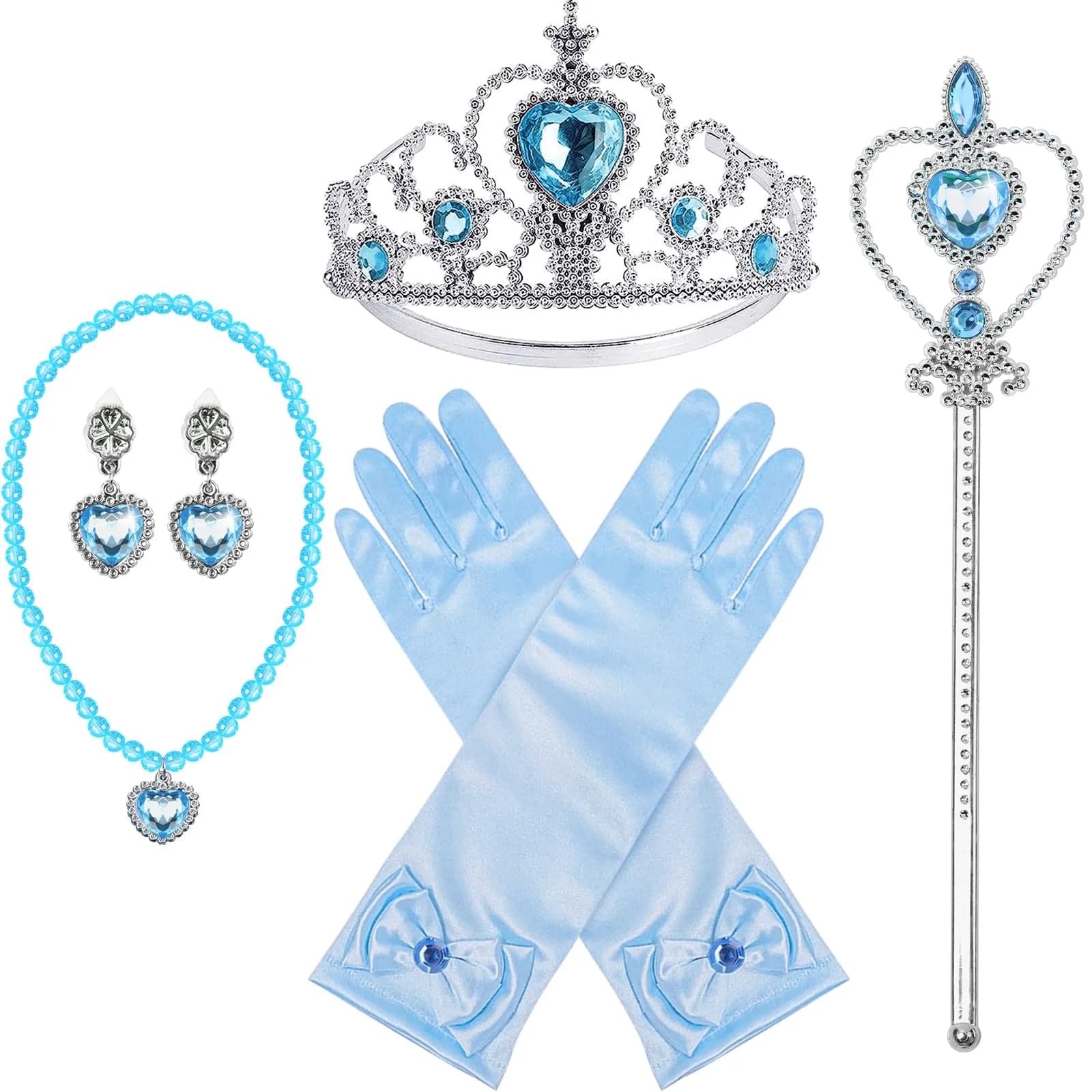 BIBUTY Princess Dress Up Accessories Princess Crown Tiara for Little Girls | Imaginative Play Set for Ages 3-6 - main product image