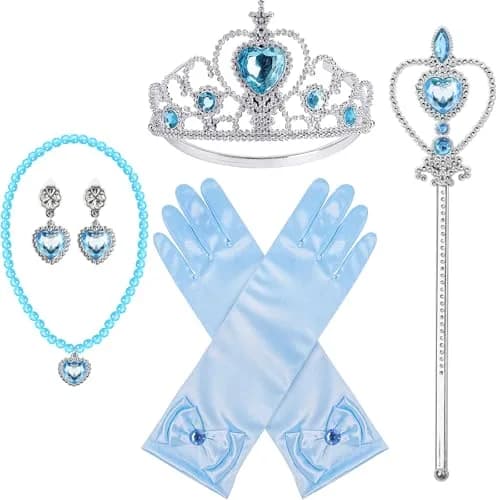 BIBUTY Princess Dress Up Accessories Princess Crown Tiara for Little Girls | Imaginative Play Set for Ages 3-6 thumbnail 1