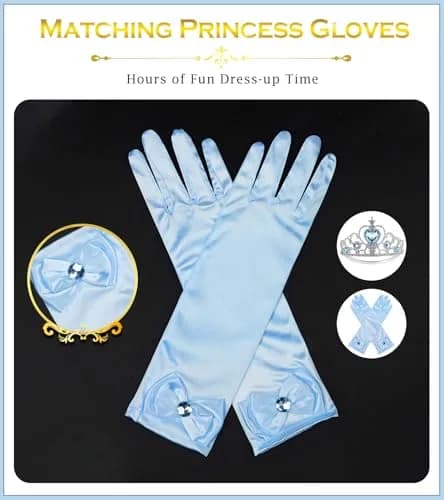 BIBUTY Princess Dress Up Accessories Princess Crown Tiara for Little Girls | Imaginative Play Set for Ages 3-6 thumbnail 6