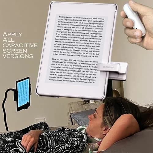 SK SYUKUYU RF Remote Control Page Turner for Kindle, iPad, Android Tablets, iPhone - White | Hands-Free Reading & Photo Capture thumbnail 2