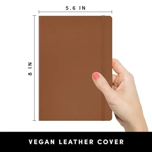 PAPERAGE Graph Paper Journal Notebook, Cognac, 160 Pages, 14.4cm x 20.3cm (5.6 in x 8 in) | 100 GSM Thick Paper for Work or School thumbnail 2