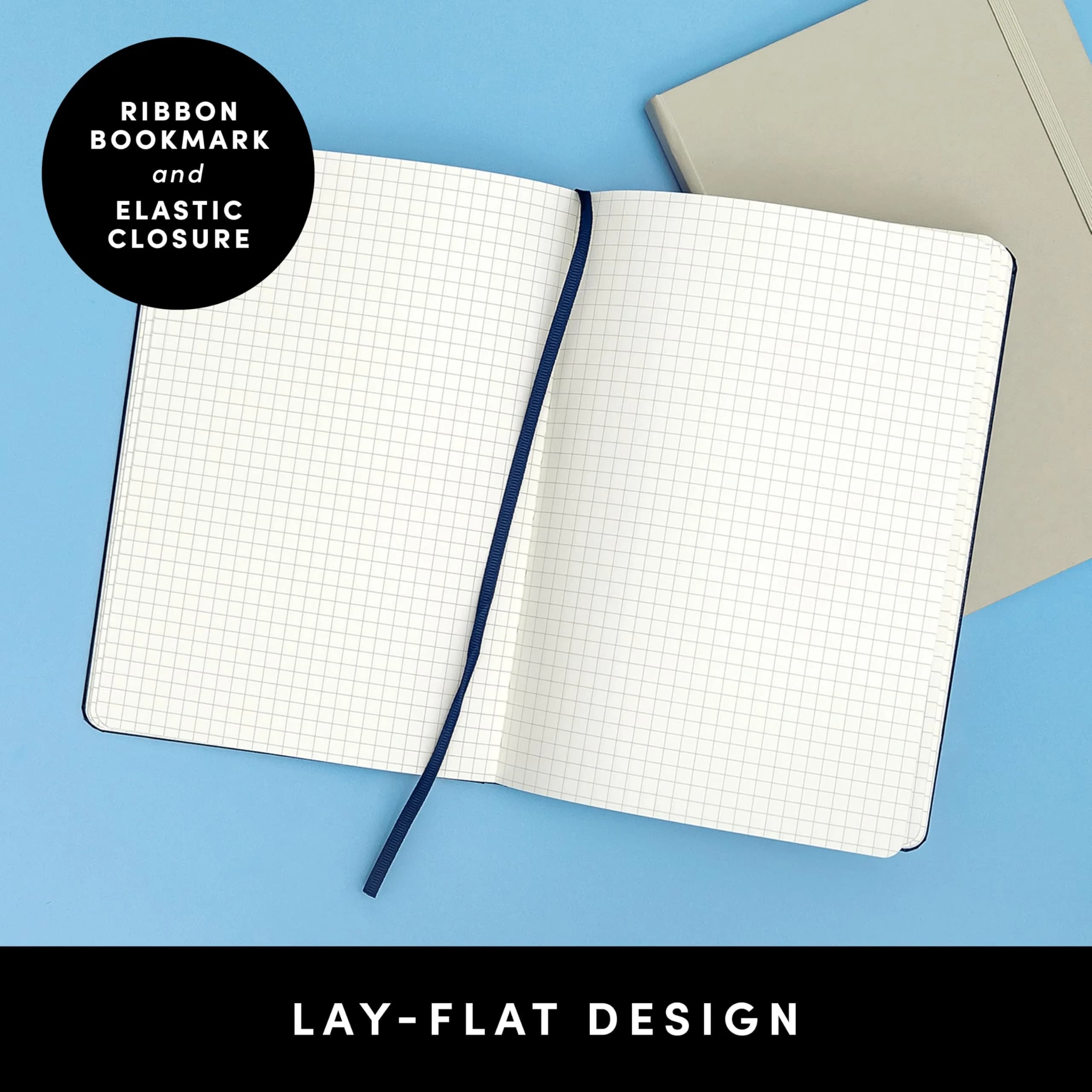 PAPERAGE Graph Paper Journal Notebook, Dark Green, 5.6 x 8 in (14.2 x 20.3 cm) | Acid-Free 100 GSM Paper thumbnail 2