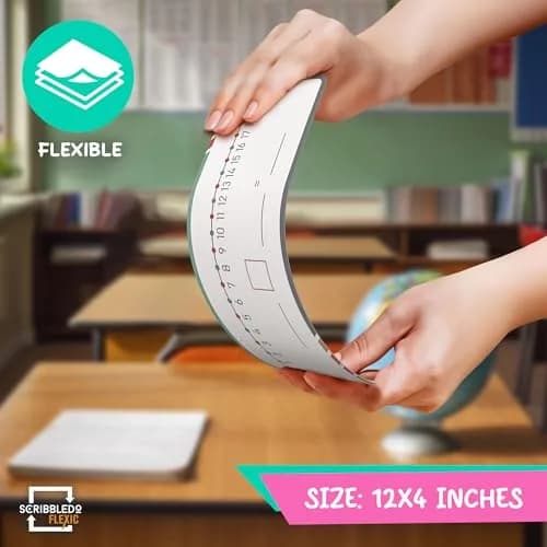 Scribbledo Dry Erase Number Line Sheets 4x12 Inch (10 Pack) | Hands-On Math Practice for Grades 2-3 thumbnail 5