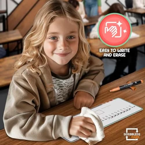 Scribbledo Dry Erase Number Line Sheets 4x12 Inch (10 Pack) | Hands-On Math Practice for Grades 2-3 thumbnail 6