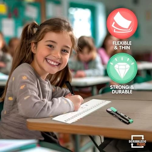 Scribbledo Dry Erase Number Line Sheets 4x12 Inch (10 Pack) | Hands-On Math Practice for Grades 2-3 thumbnail 2