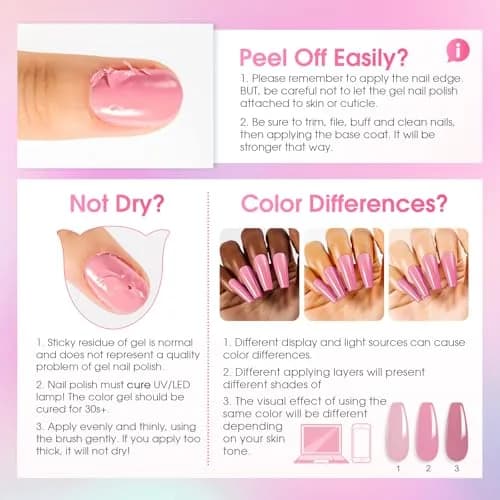ROSALIND 30pcs Gel Nail Polish Set with Base and Gel Top Coat, 5.1 fl oz (156ml) | Professional Salon Quality for DIY Manicures thumbnail 8