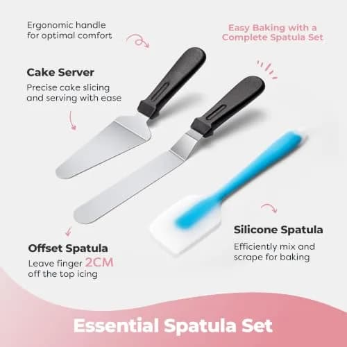 Kootek 12" Aluminum Cake Turntable Set for Decorating | Durable & Smooth Rotation thumbnail 6