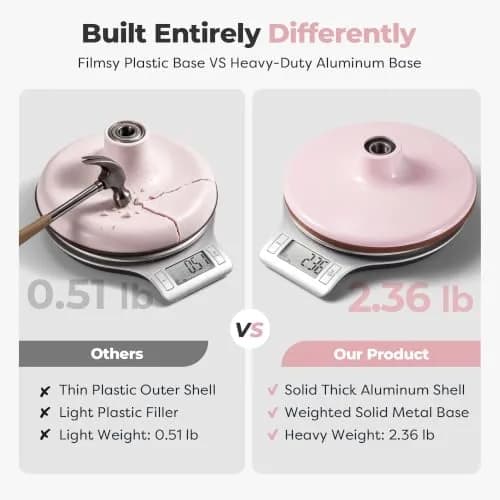Kootek 12" Aluminum Cake Turntable Set for Decorating | Durable & Smooth Rotation thumbnail 2