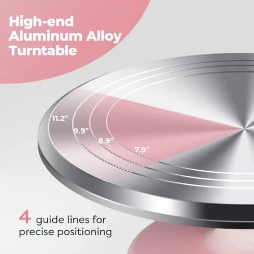 Kootek 12" Aluminum Cake Turntable Set for Decorating | Durable & Smooth Rotation thumbnail 3