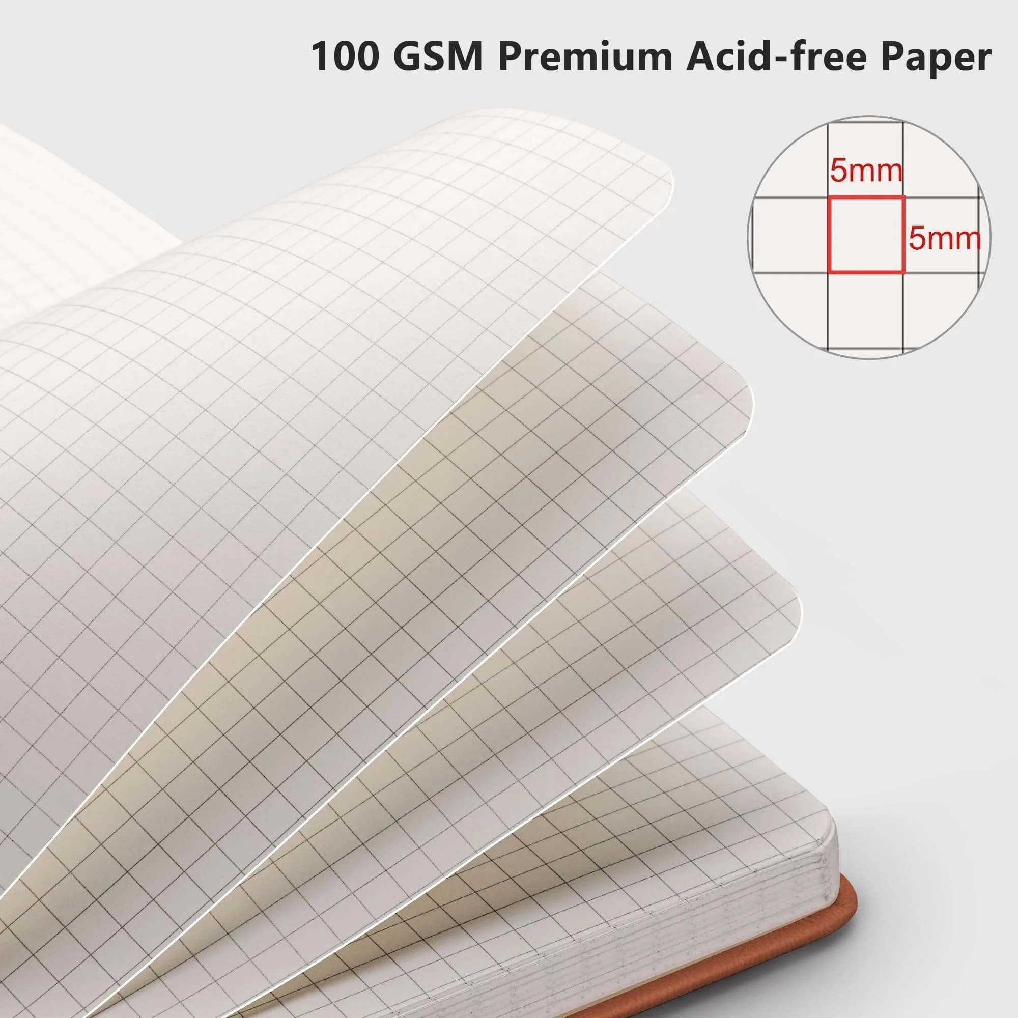RETTACY Graph Grid Paper Notebook A5 (5.7'' x 8.3'') 192 Pages | USA Import for Students & Professionals thumbnail 3