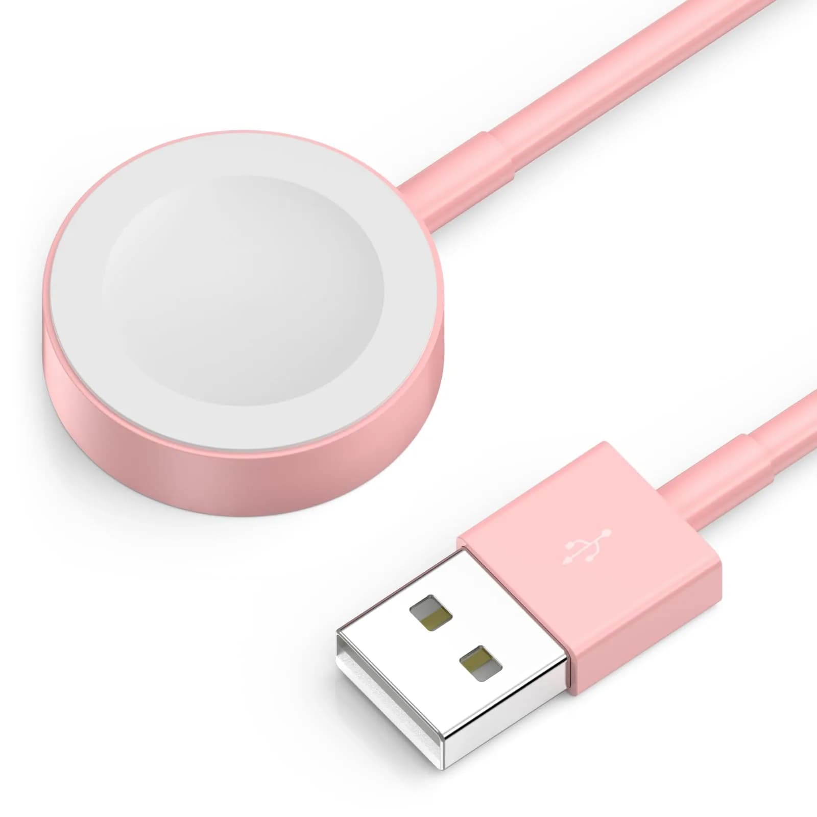 Amasuki Pink Magnetic Fast Charging Cable for Apple Watch | 1m (3.3ft) USB-A