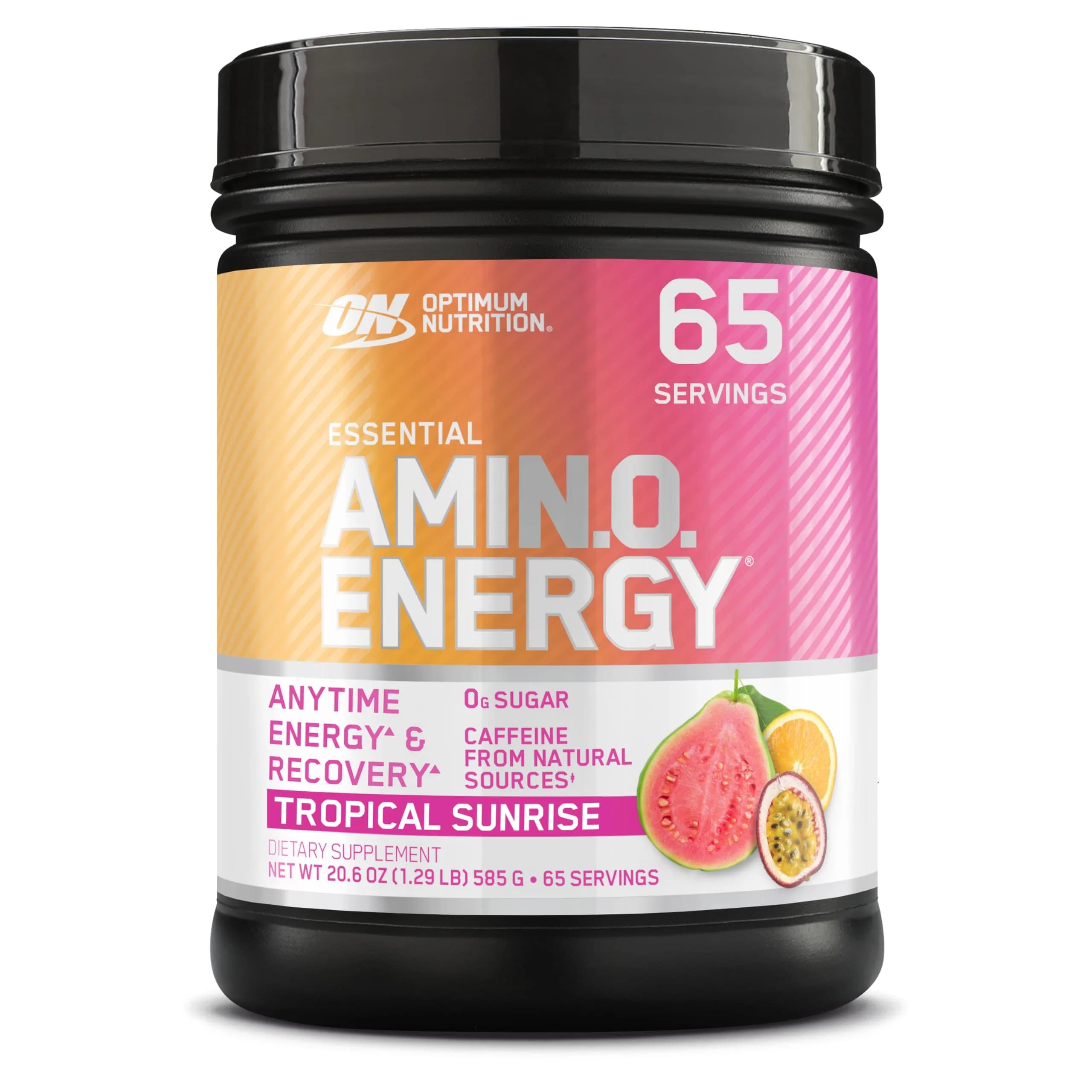 Optimum Nutrition Amino Energy Tropical Sunrise Flavor, 65 Servings (1.29 lb / 584g) | Energy & Recovery Blend