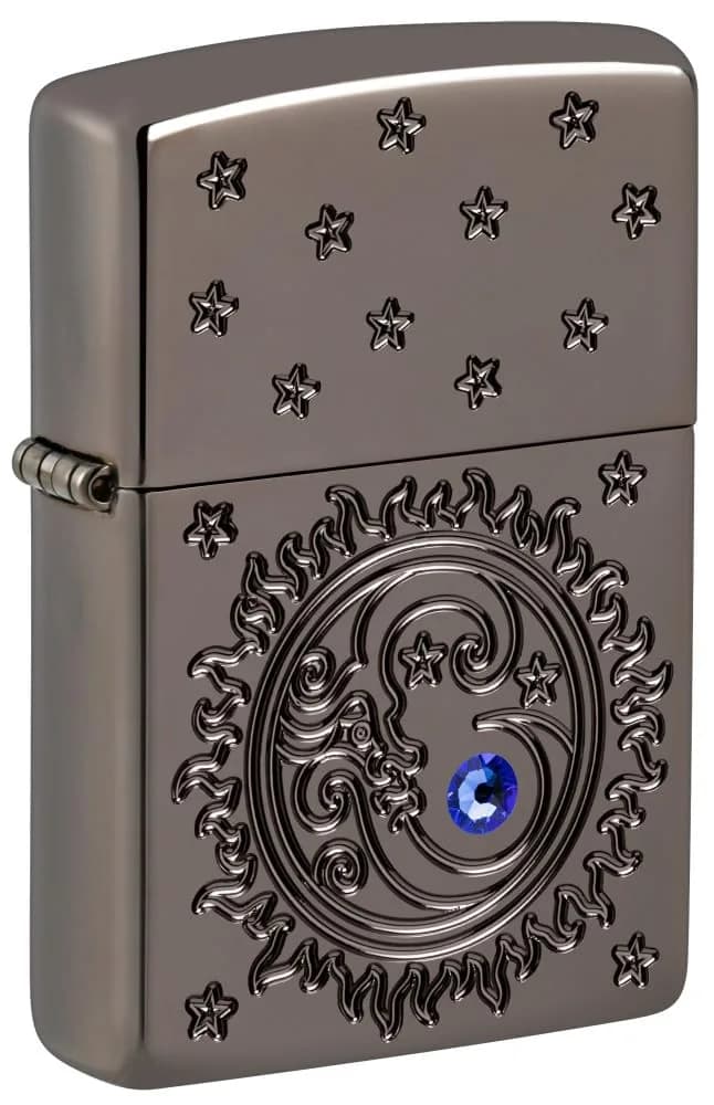 Zippo Mountain Collage Design 540 Matte Pocket Lighter | Windproof Metal Construction — Gray