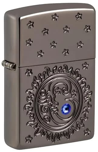 Zippo Ocean Crystal Black Ice Pocket Lighter | Windproof Metal Construction thumbnail 1
