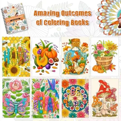 Jekohor Adult Coloring Book Set, 36 Markers, 30 Patterns | Vibrant Art Supplies for Relaxation & Creativity thumbnail 8