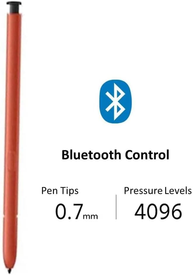 YJSK S Pen Replacement for Samsung Galaxy S22 Ultra 5G Stylus Pen with Bluetooth, 4096 Pressure Sensor, Air Command, 5 Tips (Red) thumbnail 3