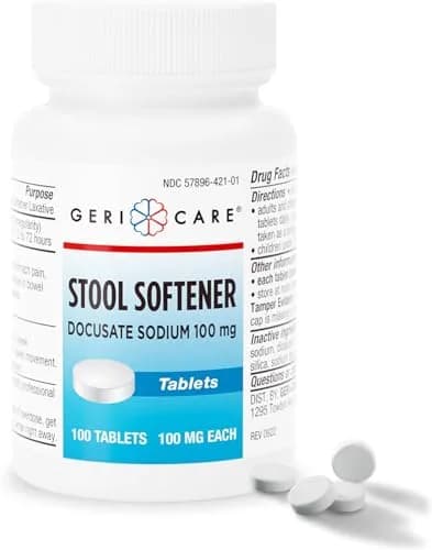 GeriCare Docusate Sodium Stool Softeners 100mg | Daily Relief for Women, Men & Elderly thumbnail 2