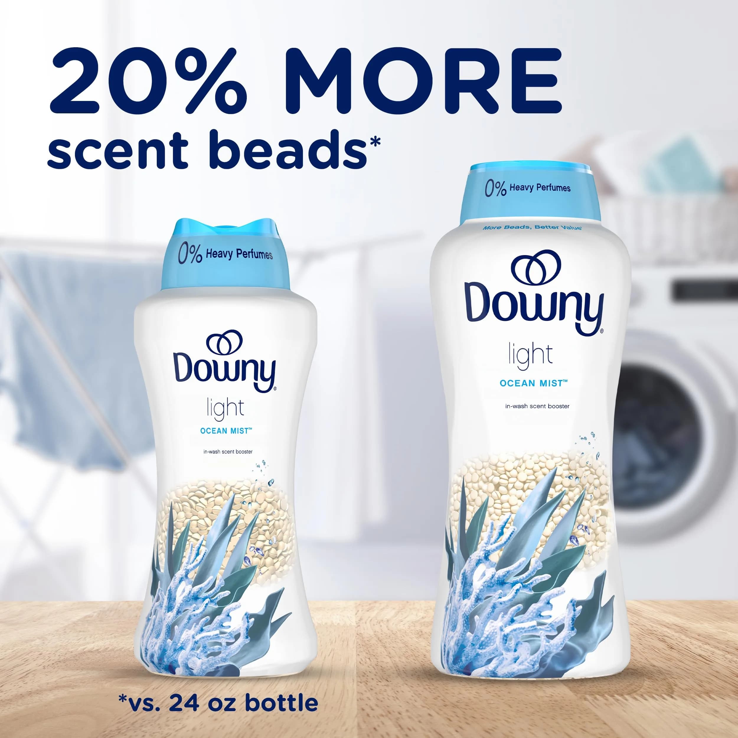 Downy Light Laundry Scent Booster Beads, Ocean Mist Scent, 30.1 OZ thumbnail 2