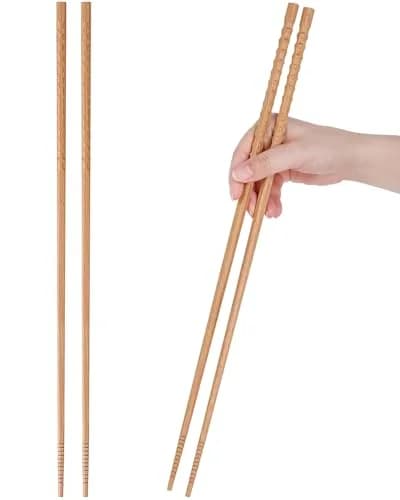Donxote Extra Long Cooking Chopsticks 42cm (16.5 inches) | Double Anti-Slip Grip for Frying & Hotpot thumbnail 1
