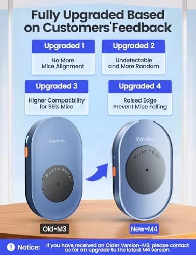 Vaydeer Undetectable Mouse Mover M3 Mouse Jiggler 140g (0.31 lb) | Keeps PC Active thumbnail 5