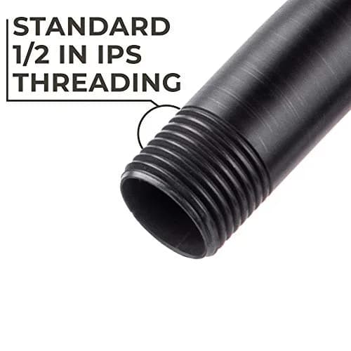 JS Jackson Supplies Shower Head Extension Arm with Flange, 10.5 Inch High-Rise Curved S Shape, Stainless Steel, Oil Rubbed Bronze Finish thumbnail 8
