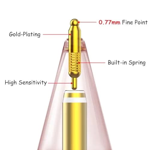 FAFALITHIC Gourd-Shaped Fine Point Replacement Tips for Apple Pencil 1st/2nd Gen, USB-C, Pro | 6-Pack Metal Nibs with Storage Case thumbnail 5