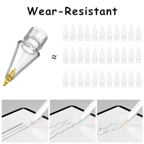 FAFALITHIC Gourd-Shaped Fine Point Replacement Tips for Apple Pencil 6-Pack | Sensitive & Smooth Writing thumbnail 4