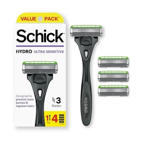 Schick Hydro Sensitive Razor Refills 12ct & Ultra Sensitive Razor Handle | Sensitive Skin Comfort (110 characters) thumbnail 5