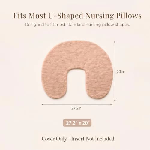 Konssy 2-Pack Muslin Nursing Pillow Covers 63.5cm x 45.7cm | Soft Cotton Slipcovers for Baby thumbnail 4