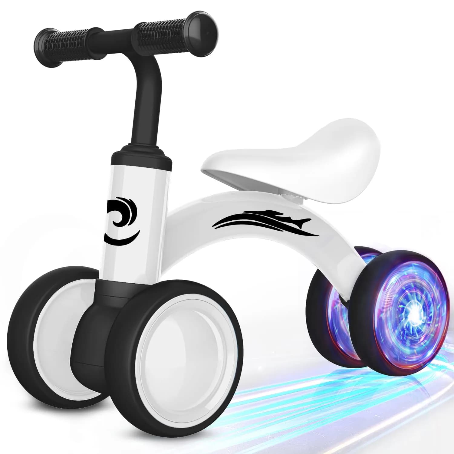 Gamfeiny Colorful Lighting Baby Balance Bike | 10-36 Months Toddler First Riding Toy